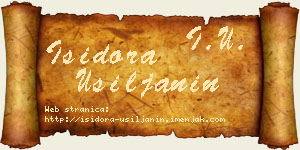 Isidora Usiljanin vizit kartica